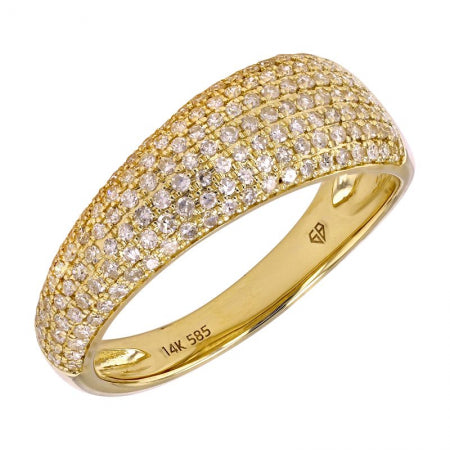 Pave Diamond Assymetrical Ring