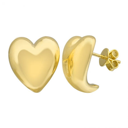 Bubble Gold Heart Earrings