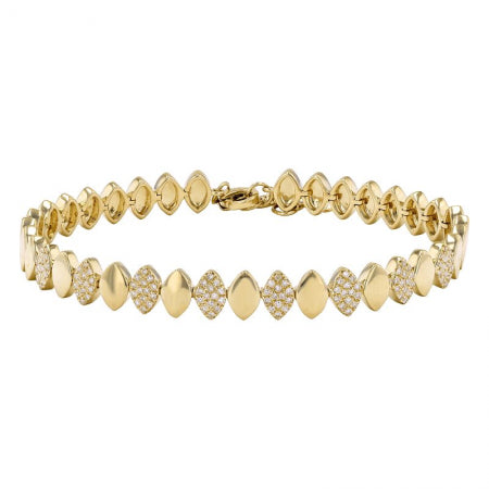 Marquee Chain Gold & Diamond Bracelet