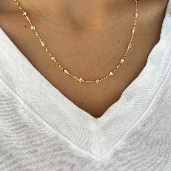 1.00 Carat Diamond By the Yard Necklace