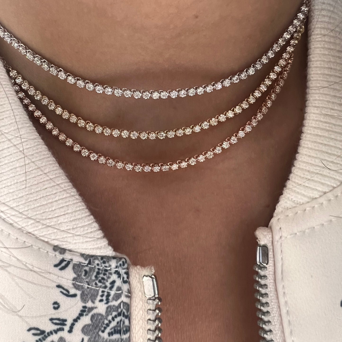 Partway Buttercup Diamond Tennis on Chain Necklace