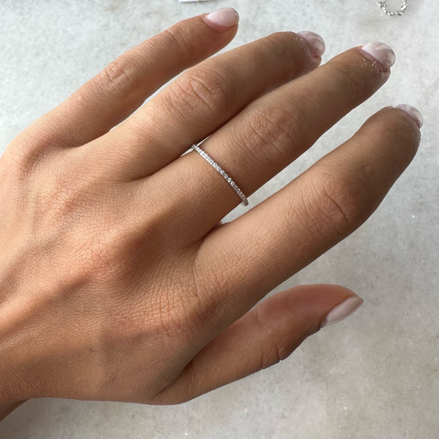 Mini Diamond Pave Band - Ring