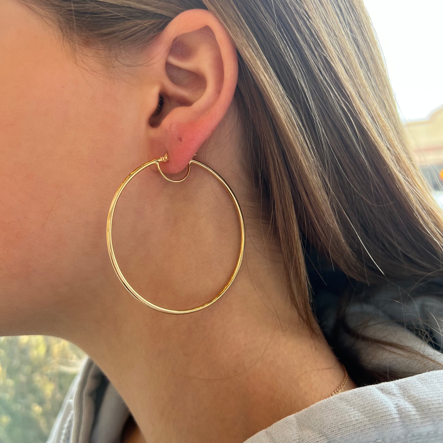XX-Large 2 mm x 59 mm Gold Hoops