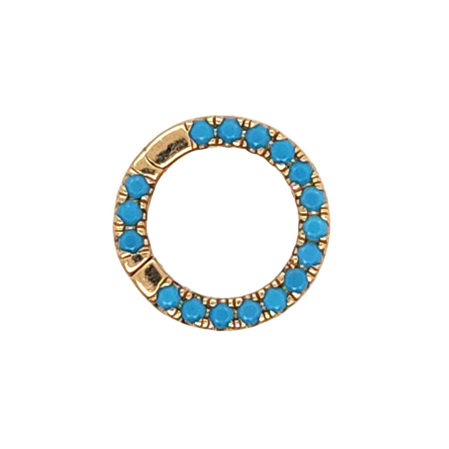 Load image into Gallery viewer, Circle Turquoise Pull Clasp
