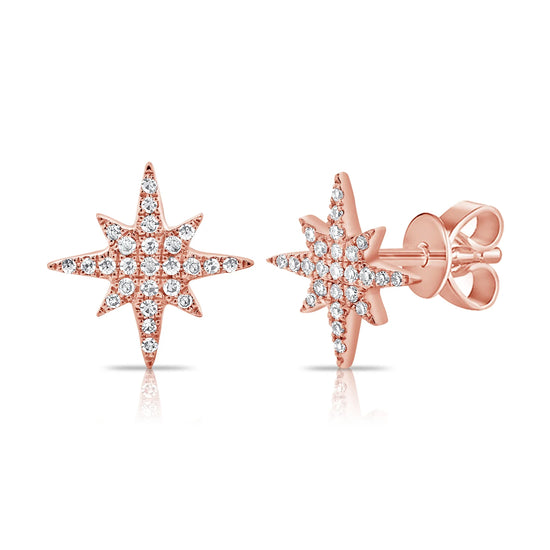 Load image into Gallery viewer, Pave Diamond Starburst Earrings
