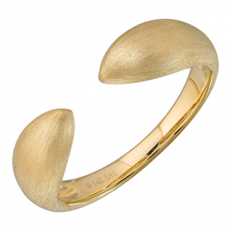 Brushed Gold Open Claw Ring