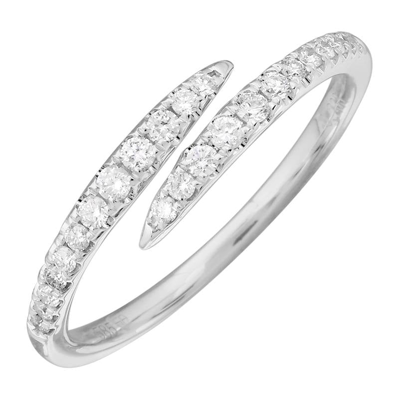 Pave Diamond Pointed Wrap Ring