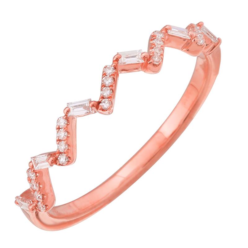 Diamond Zig Zag Ring