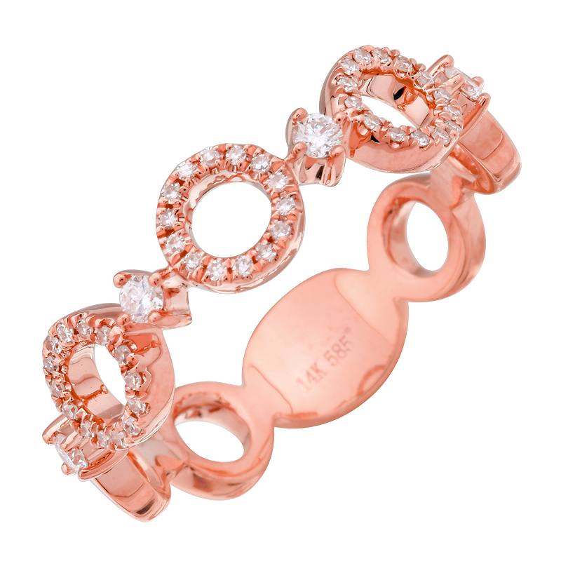 Open Pave Diamond Circles & Diamond Ring