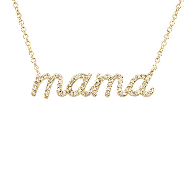 Diamond MAMA Chain Necklace