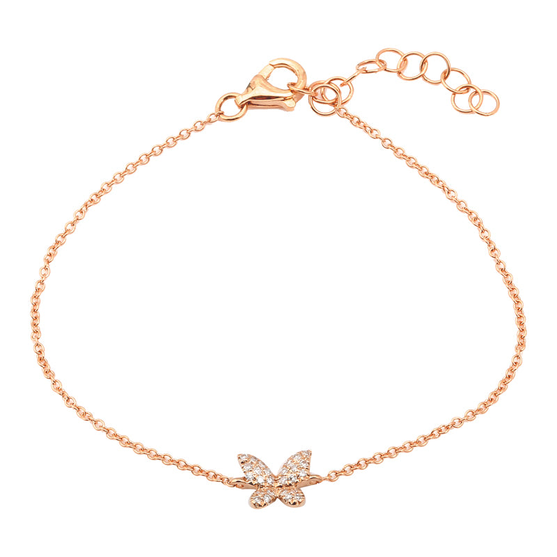 Pave Diamond Butterfly Bracelet