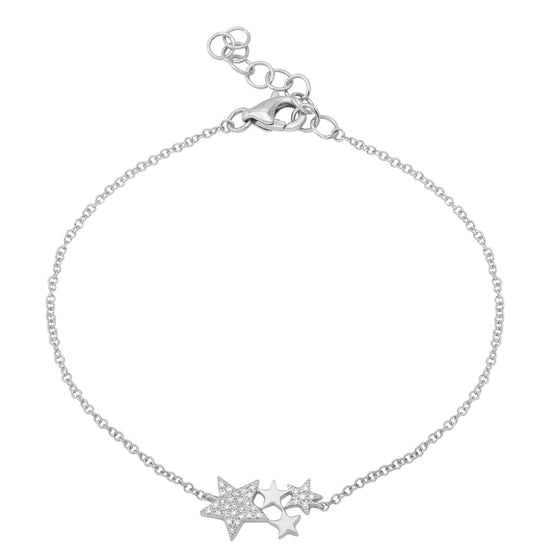 Diamond Star Cluster Bracelet