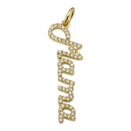 Diamond Mama Charm in Script