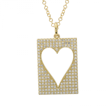 Diamond Cutout Heart Necklace