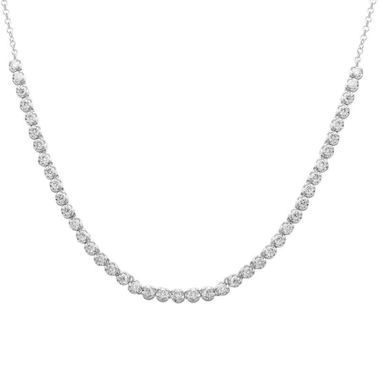 Load image into Gallery viewer, Partway Buttercup Diamond Tennis on Chain Necklace
