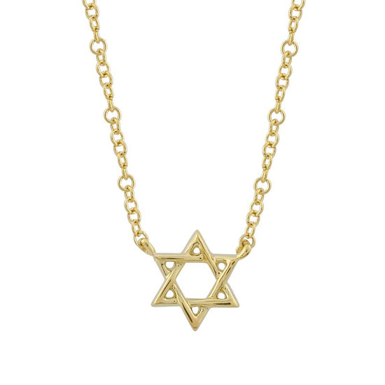 Tiny Gold Magen David Chain Necklace