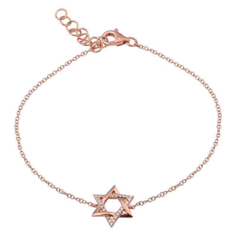 Gold & Diamond Magen David Bracelet