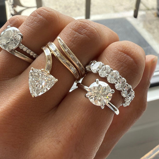 Round Lab Grown Engagement Ring