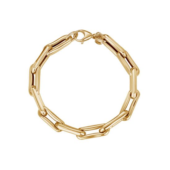 Hollow Pinched Link Bracelet