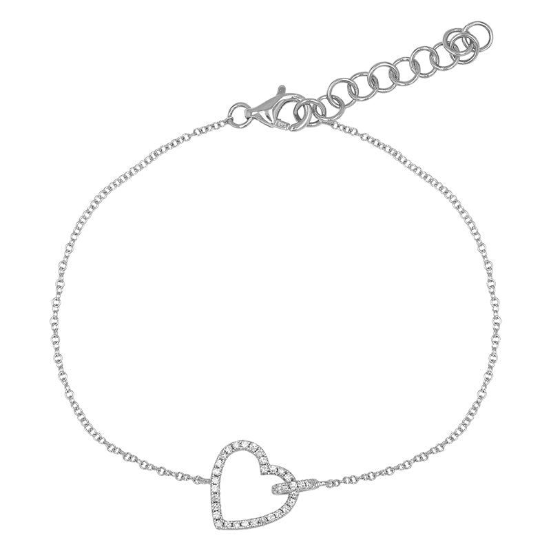 Open Interlocking Heart Bracelet