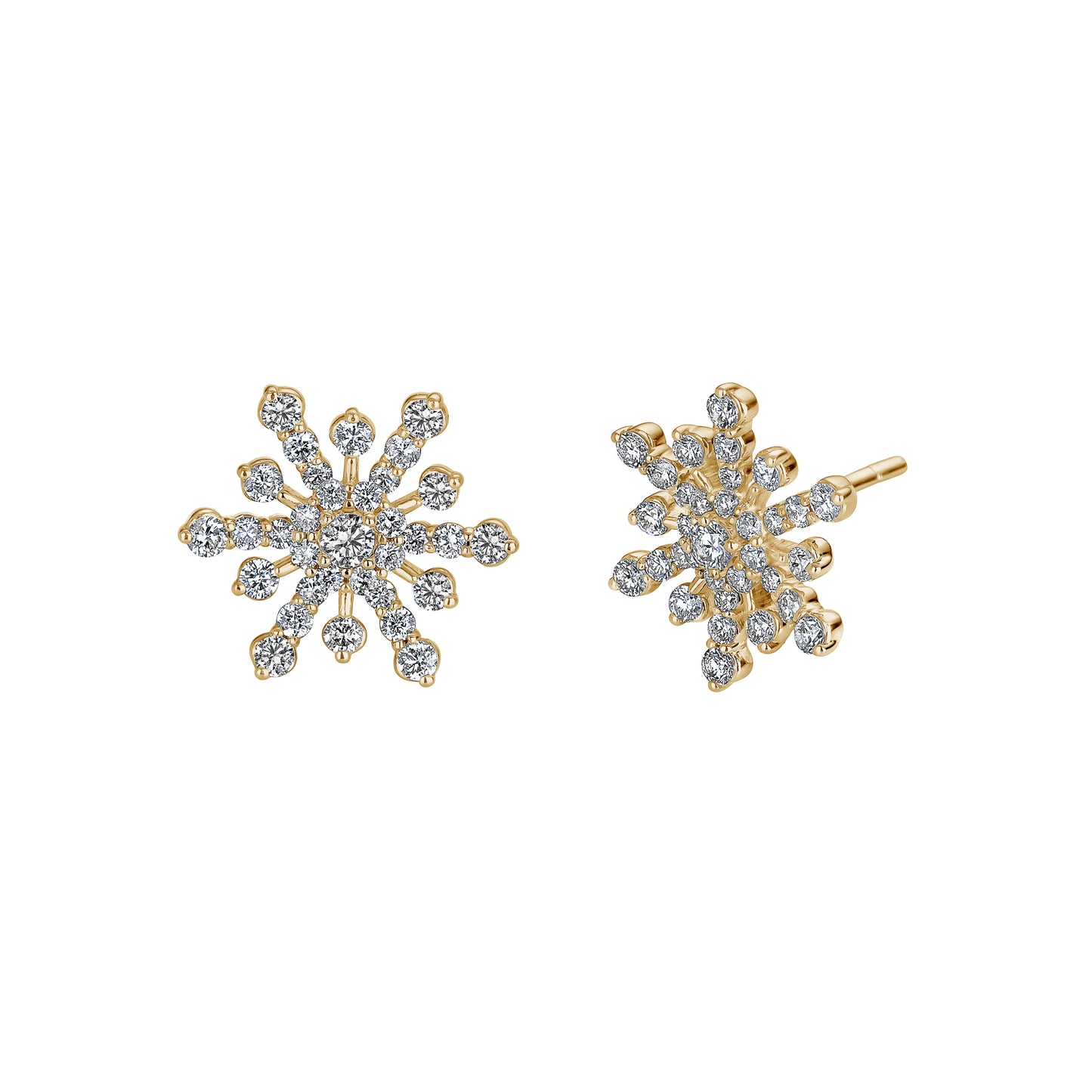 Large Diamond Starburst Earrings