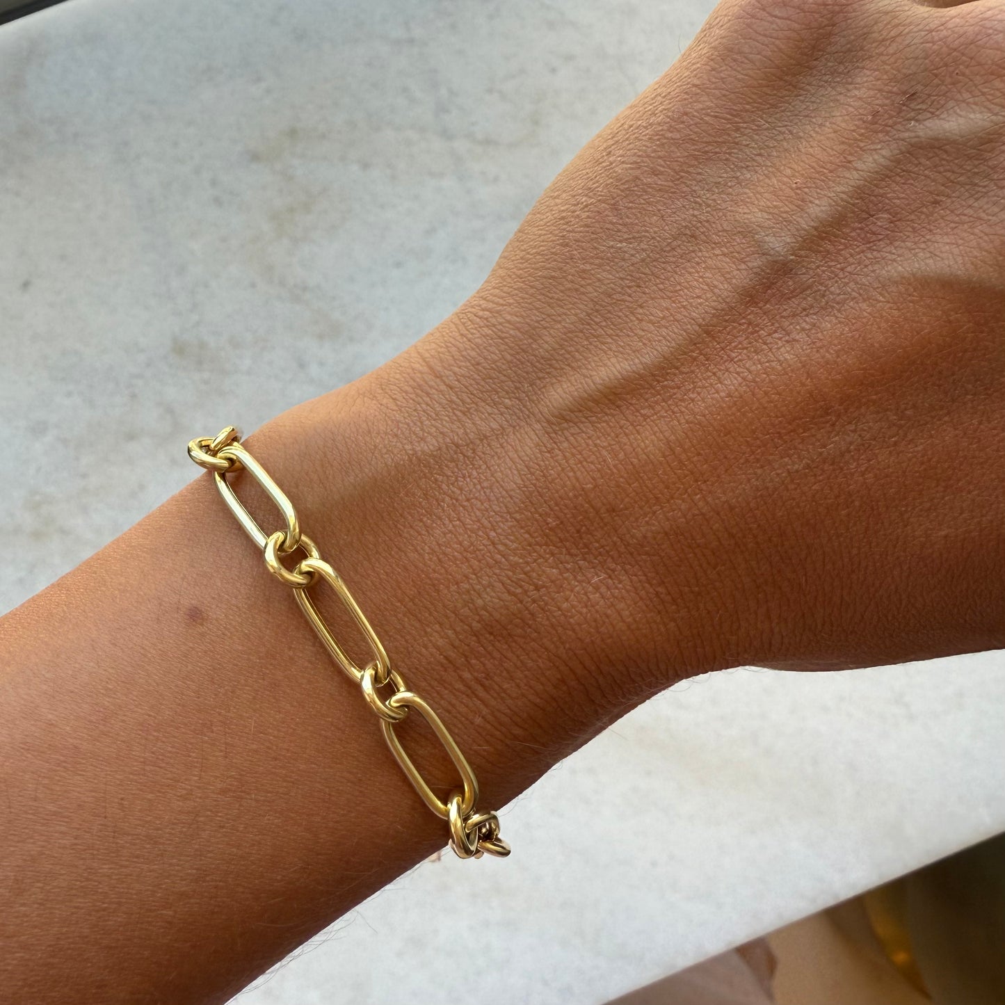Oval and Round Link Bracelet