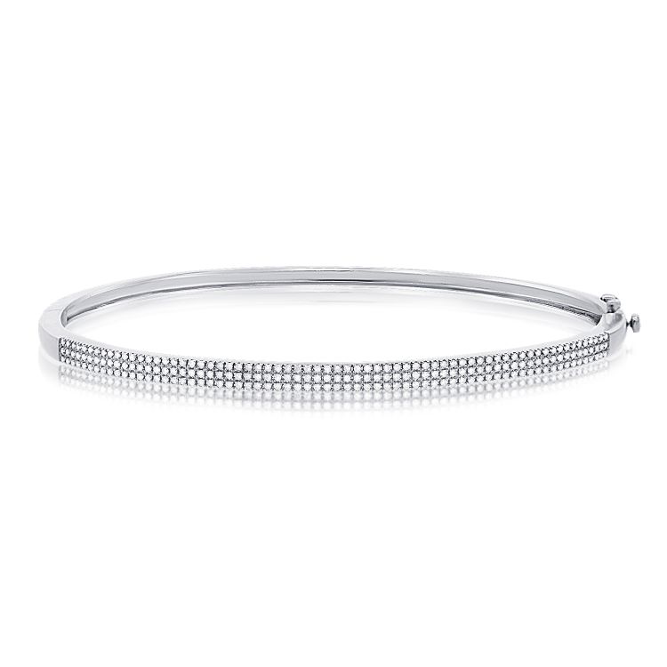 3 Row Diamond Pave Bangle