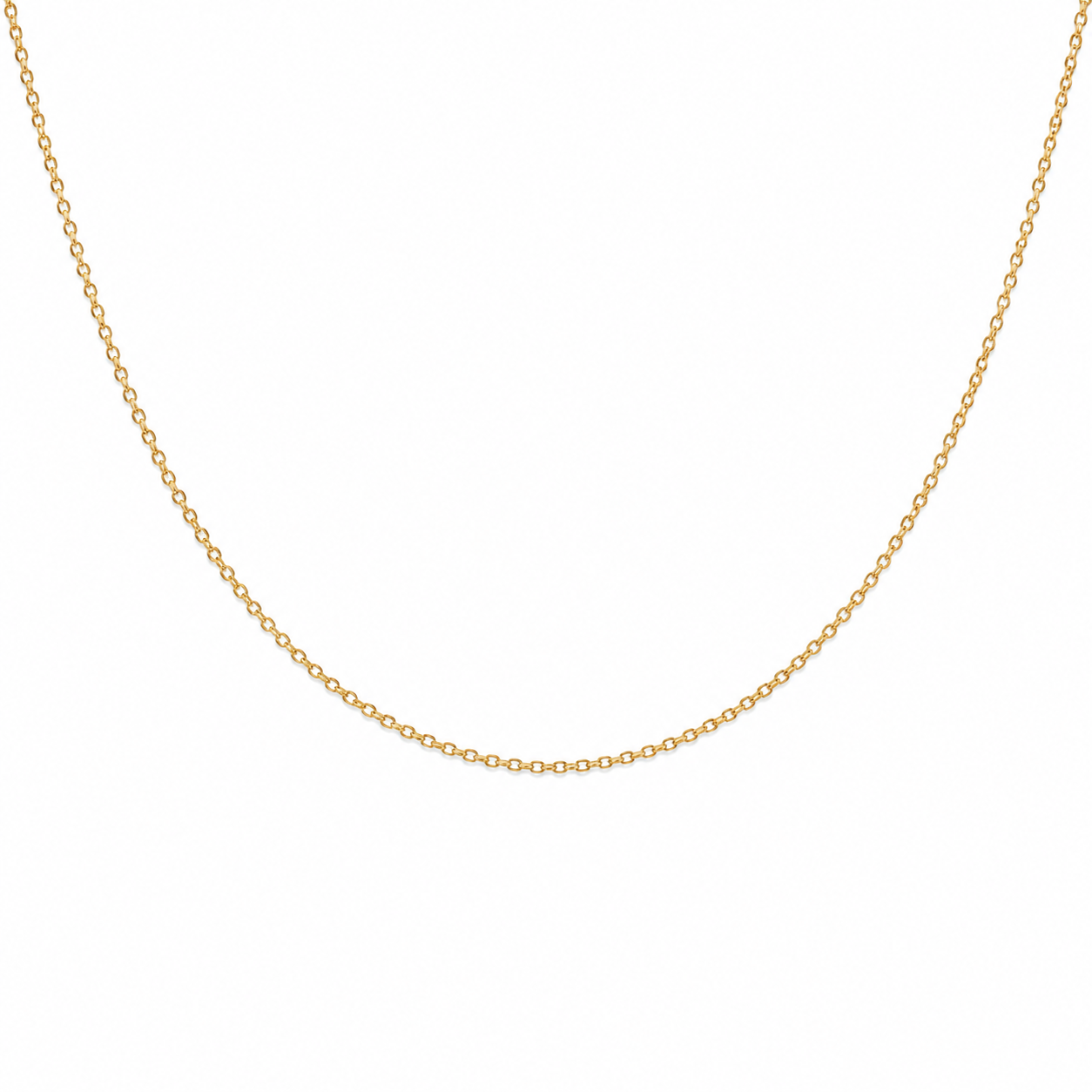 Classic Gold Cable Chain Necklace, 3.22 Grams