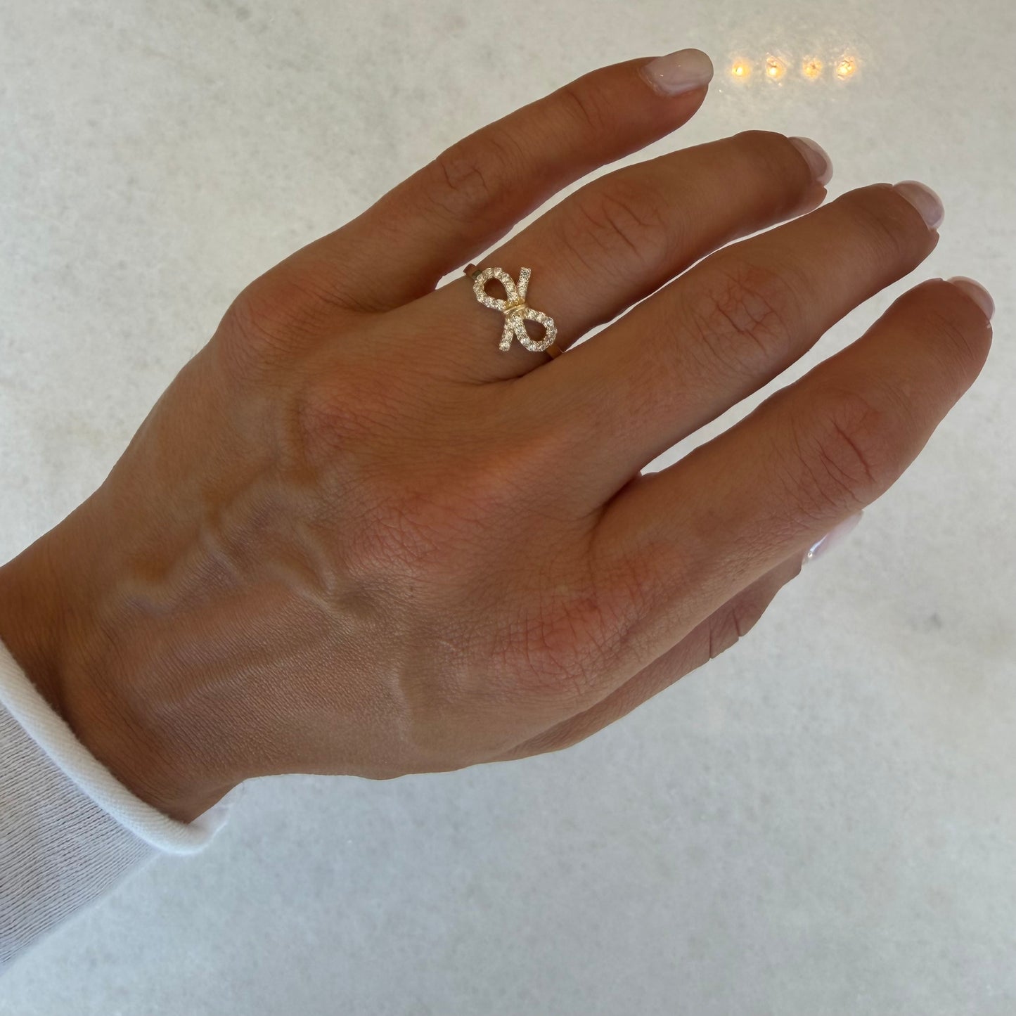 Pave Diamond Bow Ring