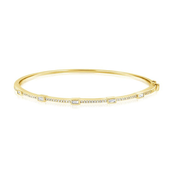 Baguettes & Diamond Bangle