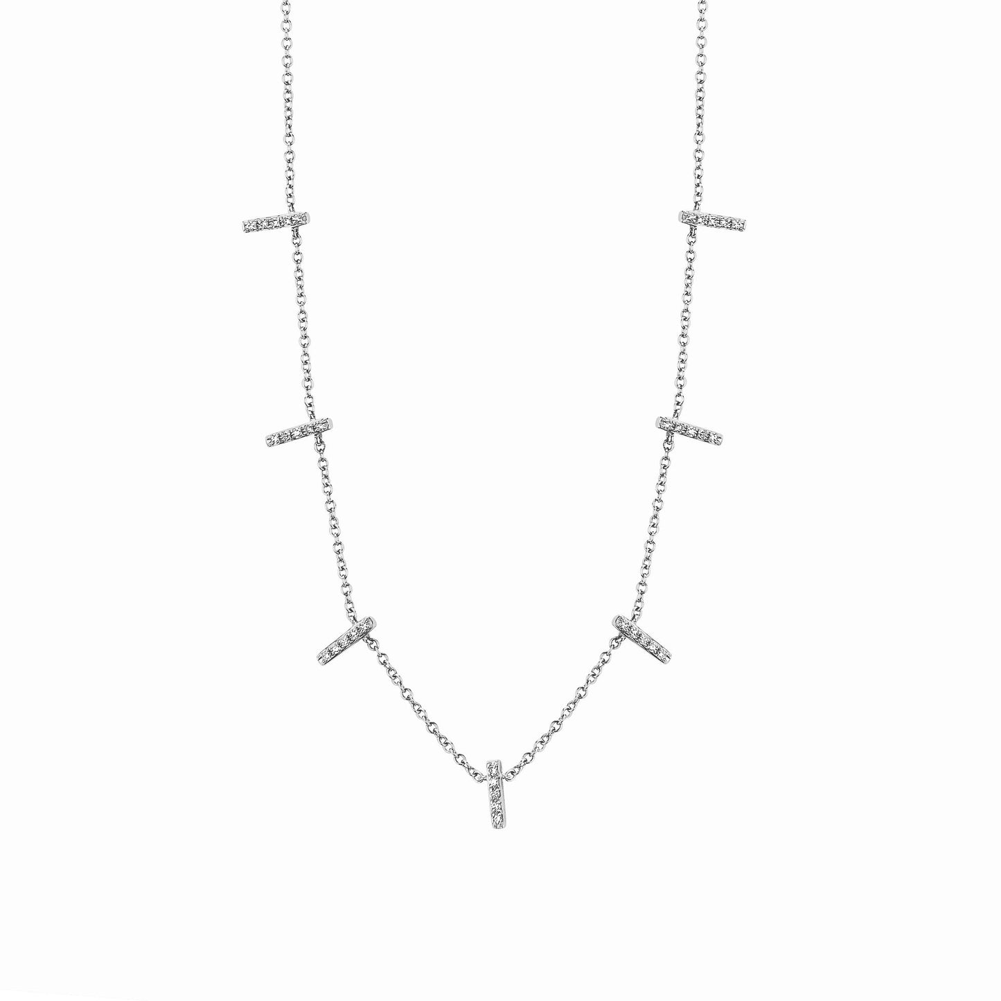 Diamond 7-Bar Necklace