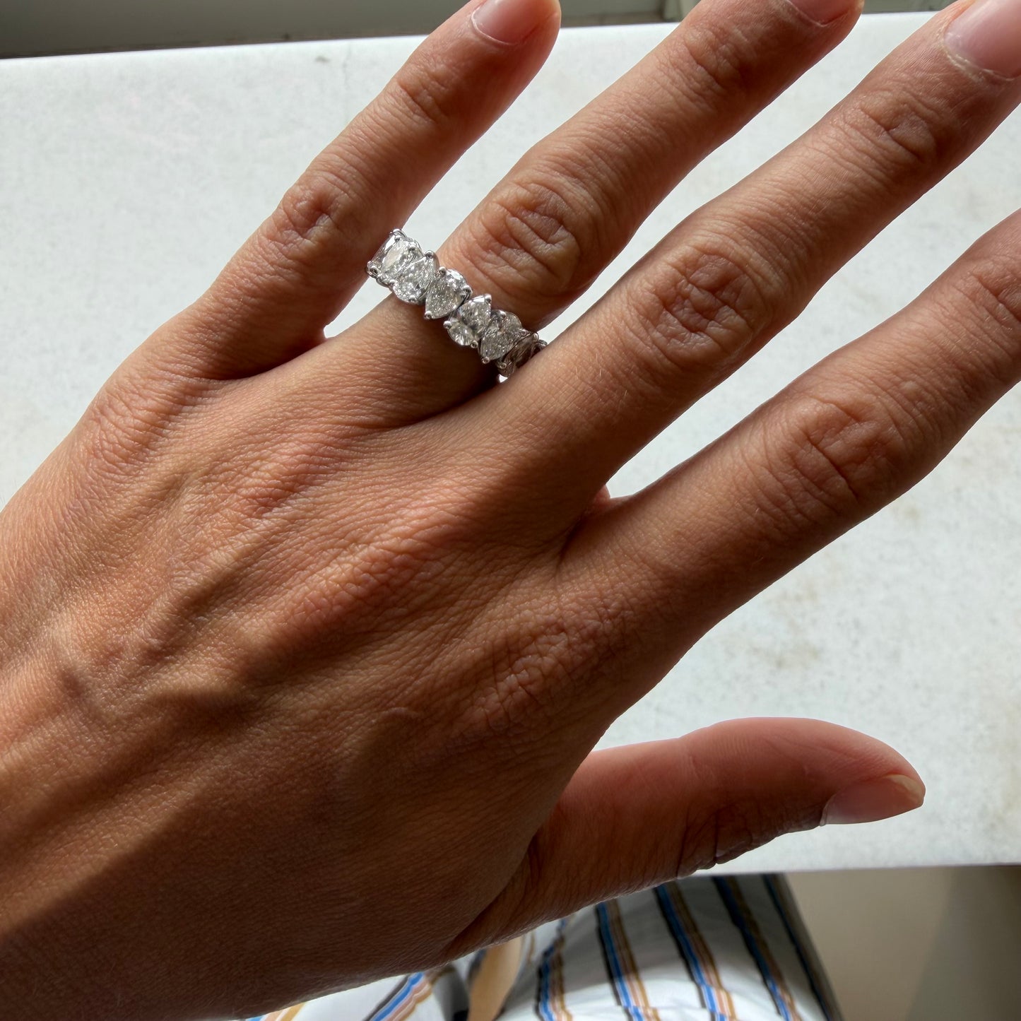 Alternating Pears Lab Eternity Band