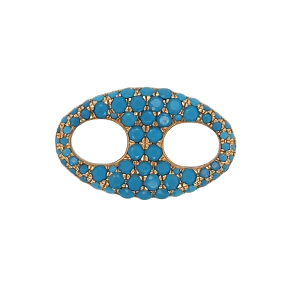 Load image into Gallery viewer, Large Turquoise Guccii Link Charm
