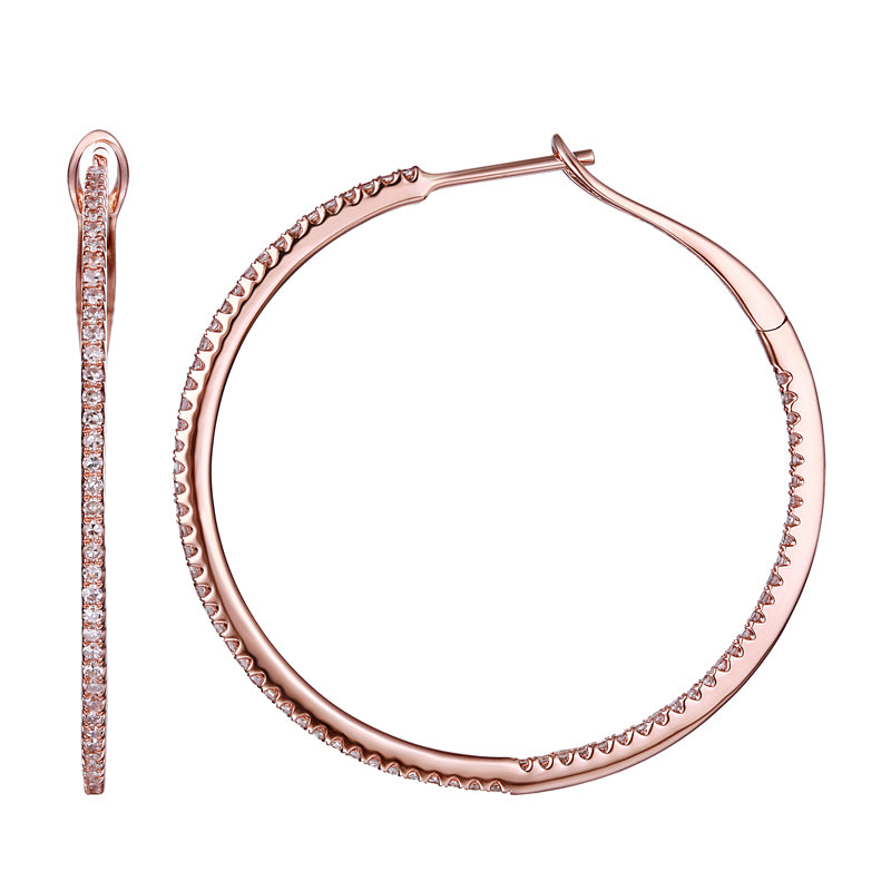 Dainty Diamond Hoops