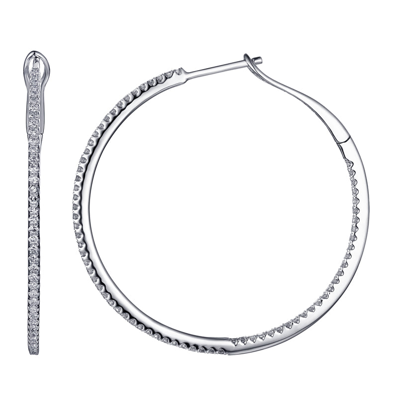 Dainty Diamond Hoops