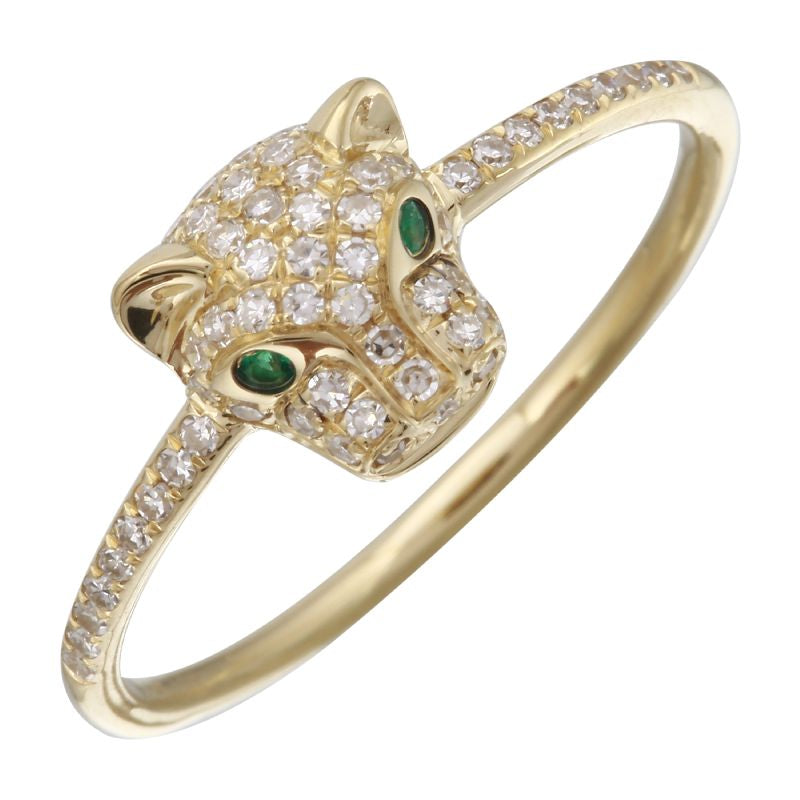 Pave Diamond Panther Ring