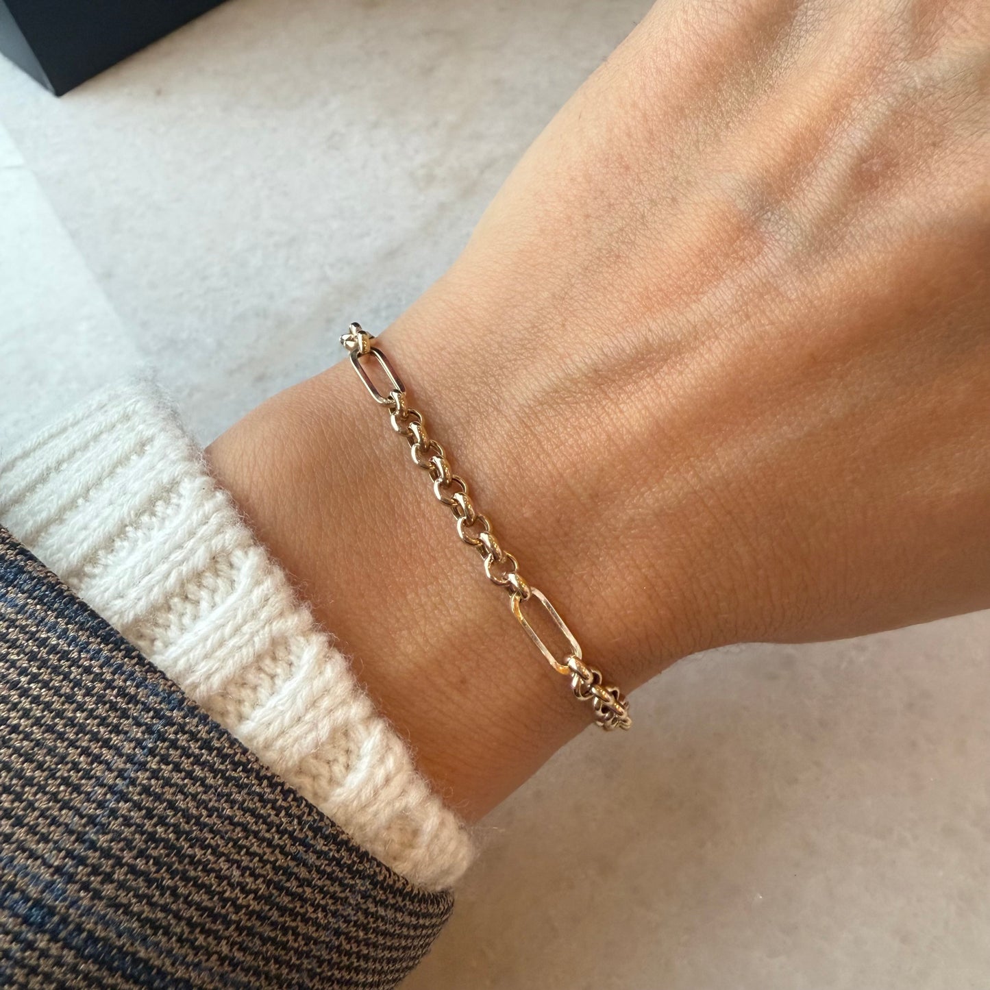 Mixed Rolo Link Bracelet