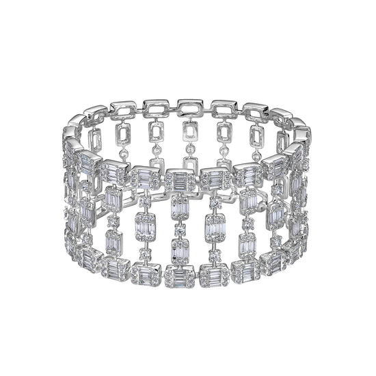 Baguette Diamonds Wide Bangle