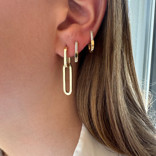 Removable Gold Link Earrings