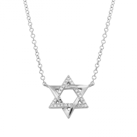 Gold & Diamond Magen David Necklace