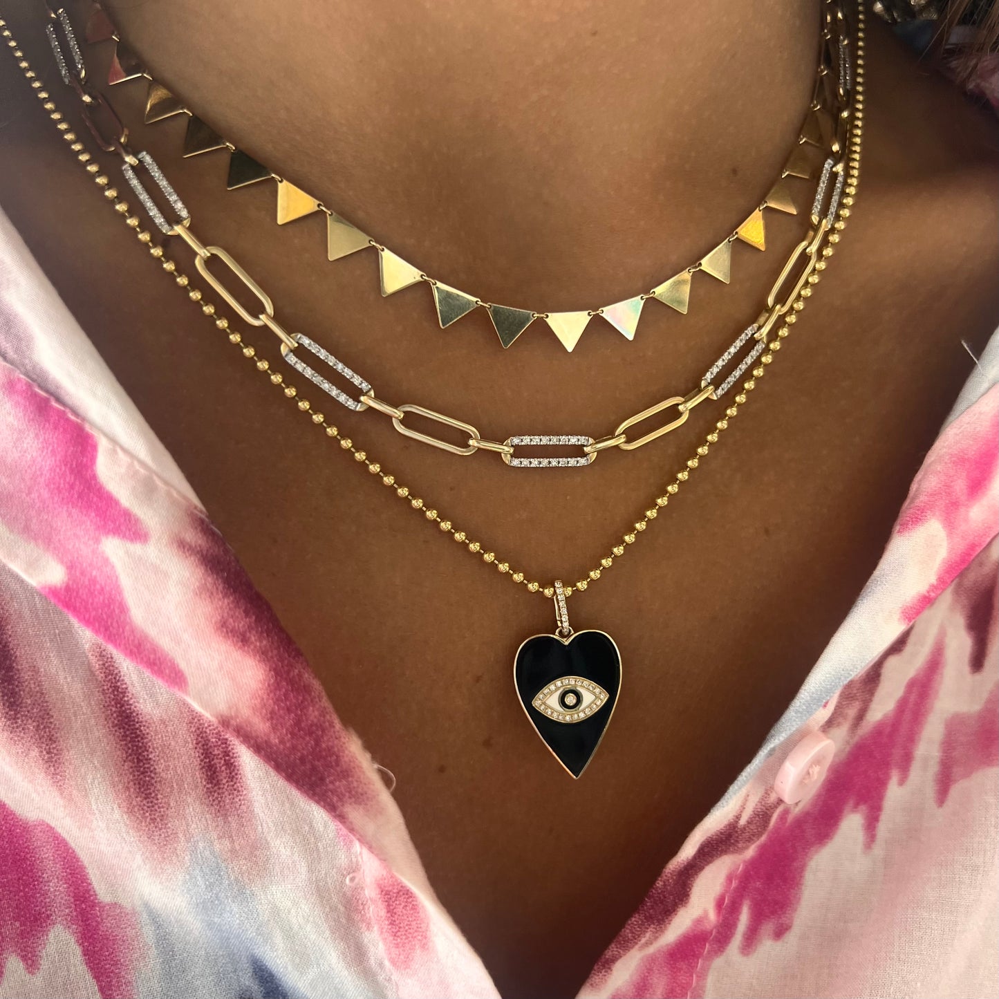 Triangle Link Gold Necklace