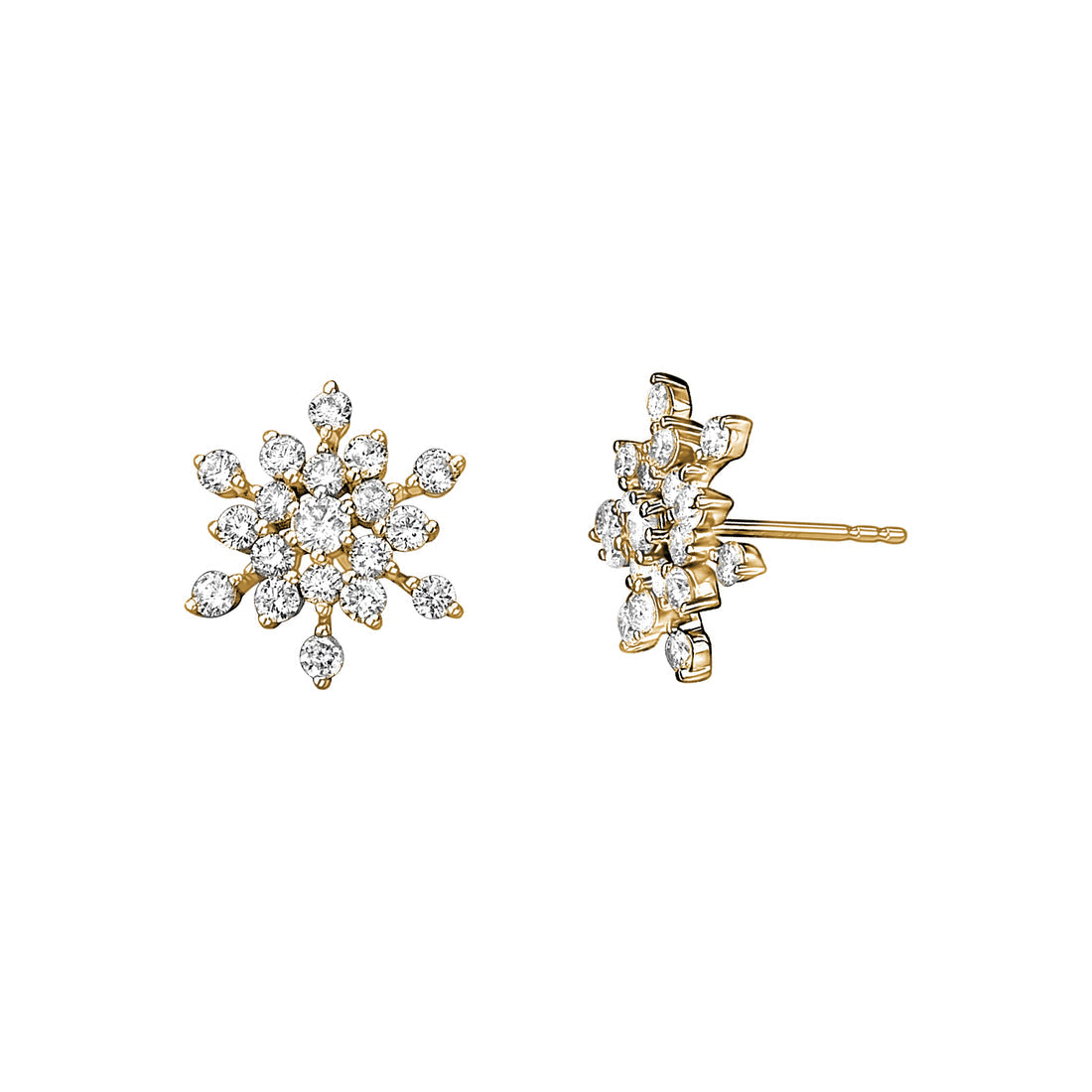 Diamond Sunburst Earrings