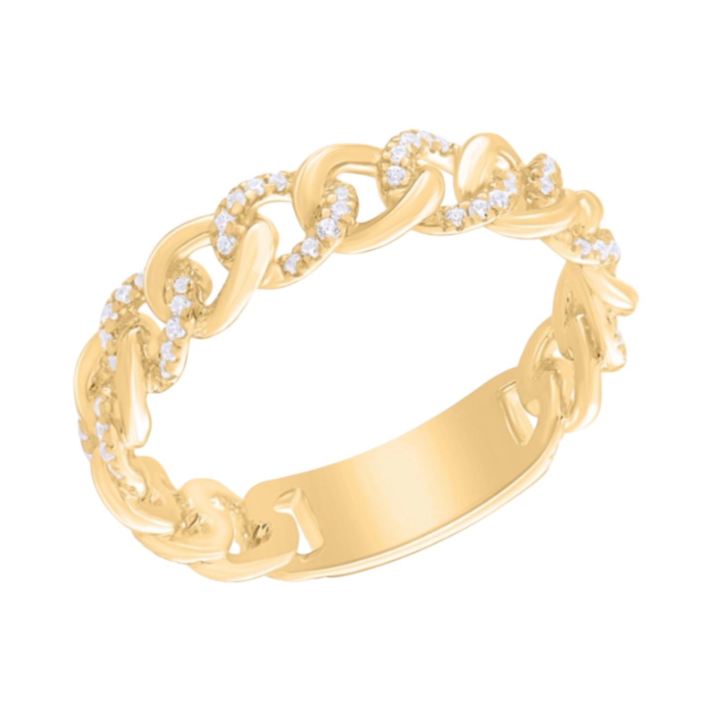 Gold & Diamond Cuban Ring