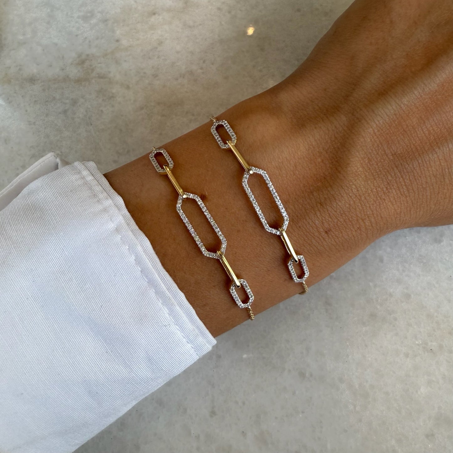 3 Diamond Link Bracelet