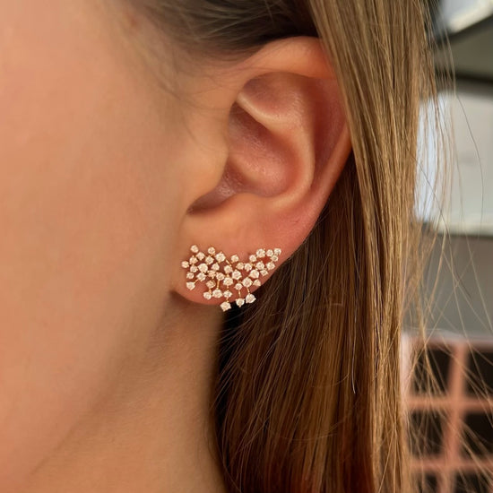 Diamond Cluster Earrings