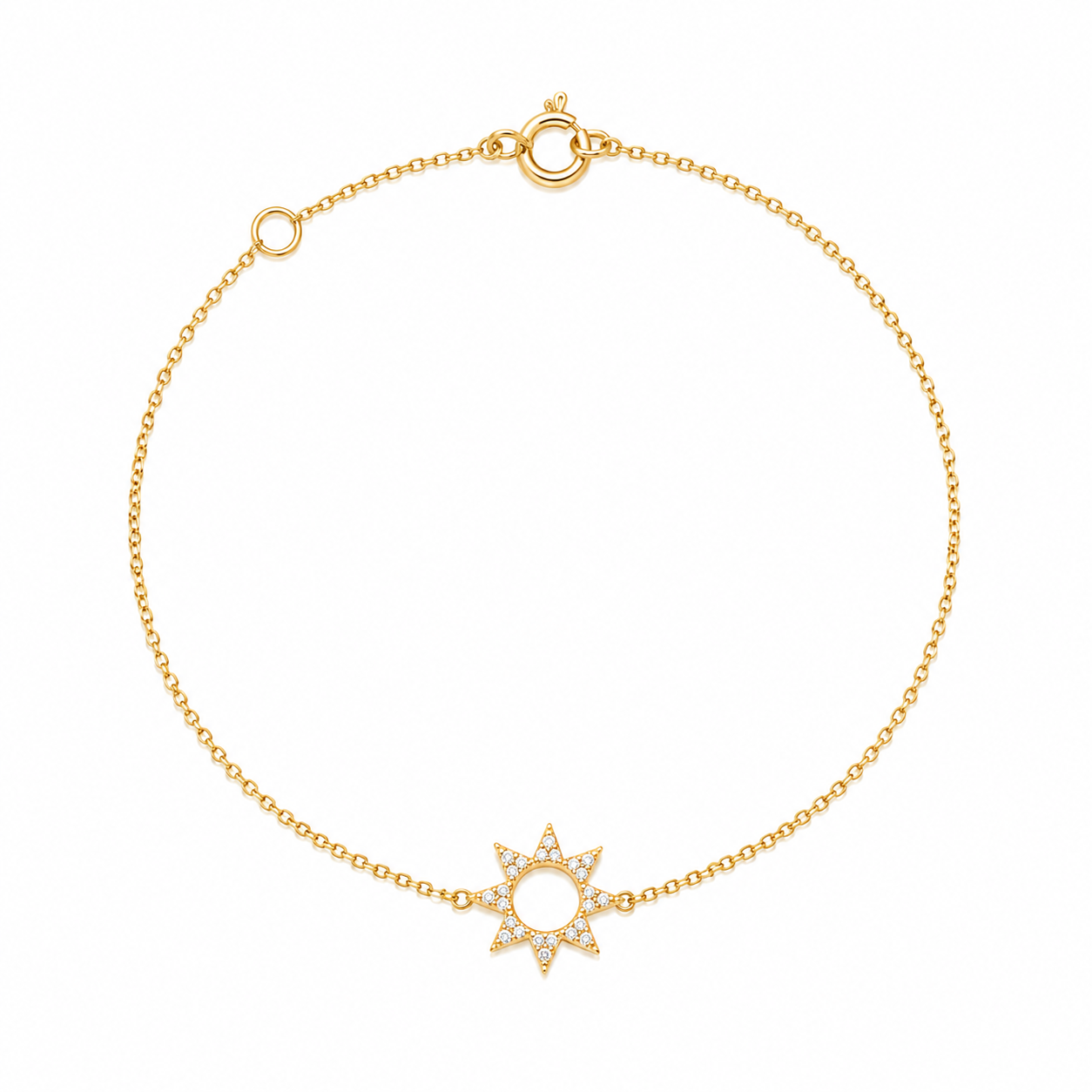Pave Diamond Sun Bracelet