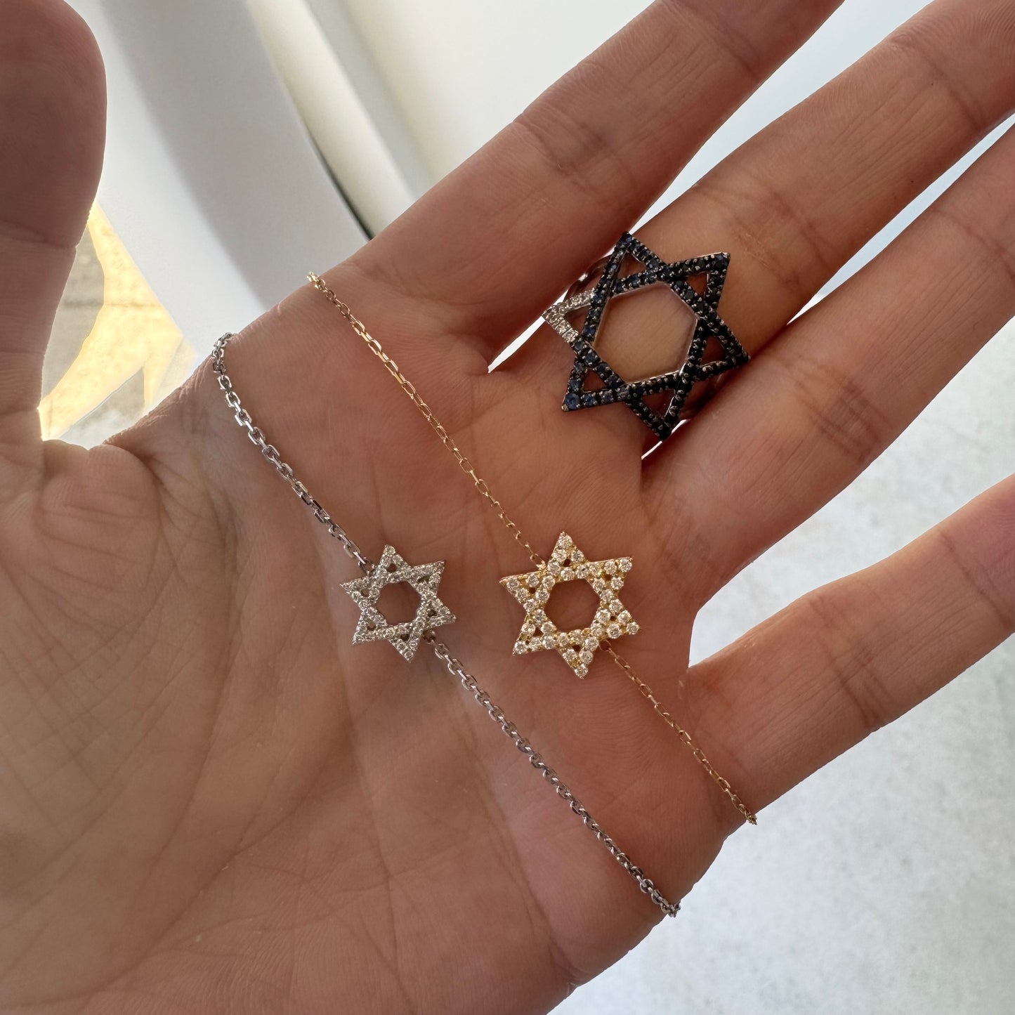 VBJ Medium Diamond Magen David Bracelet