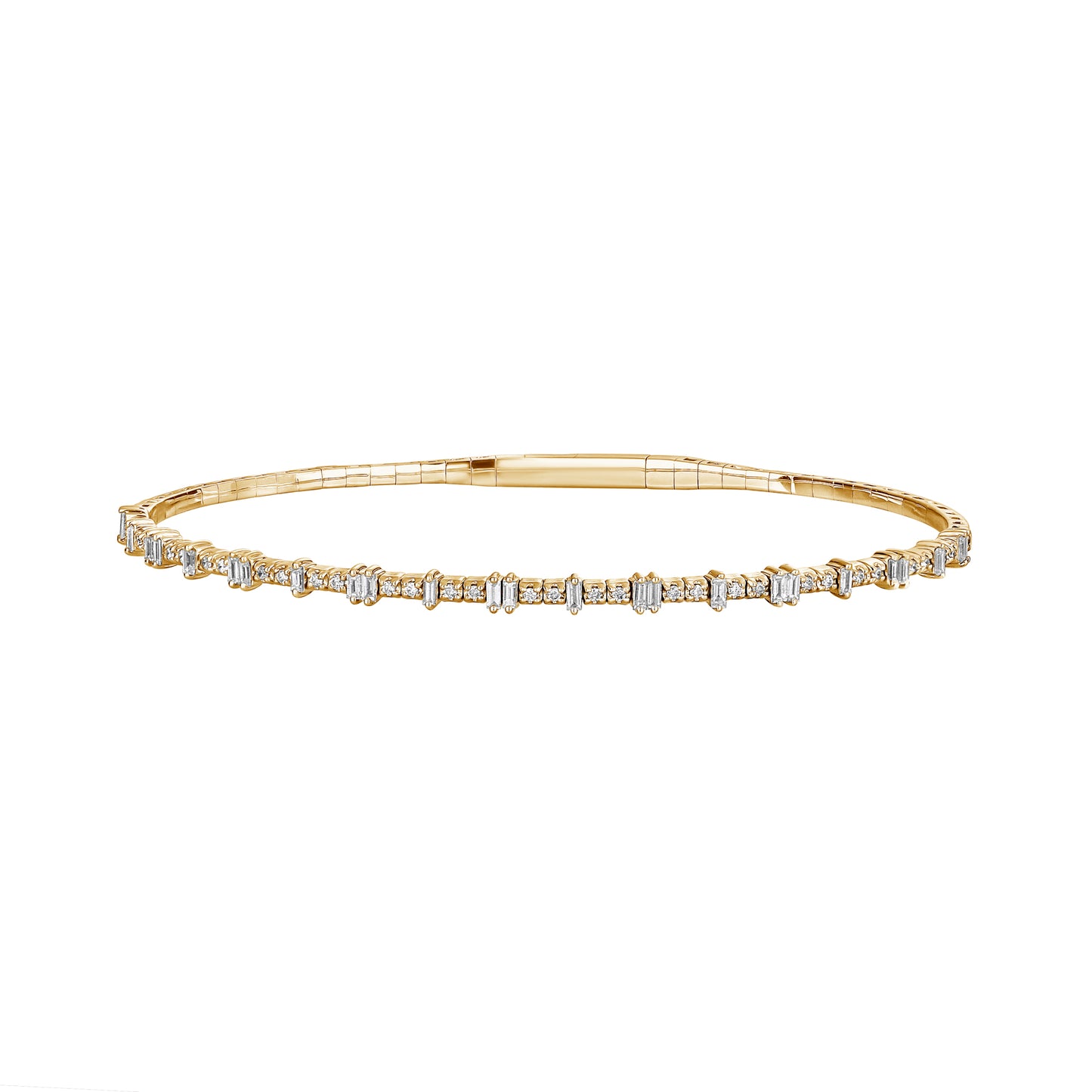 Baguette Diamond Flex Bangle