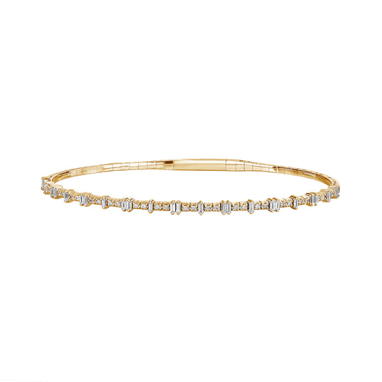 Baguette Diamond Flex Bangle