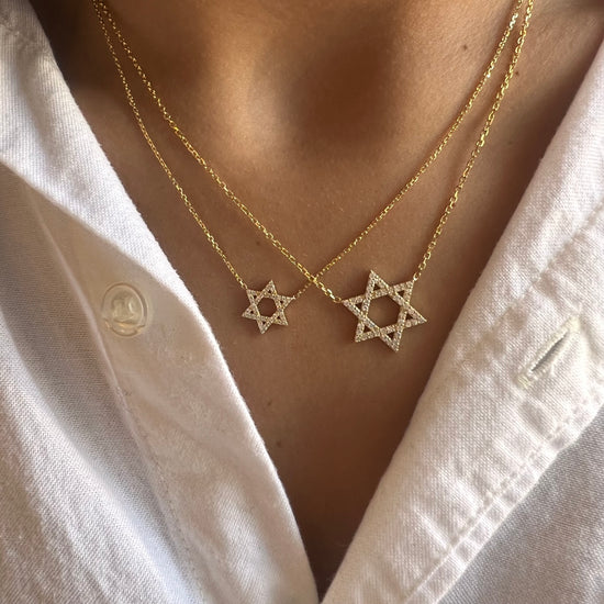 Judaica Small Pendant symbol Magen David M87 silver 925 - Atlantis Gold